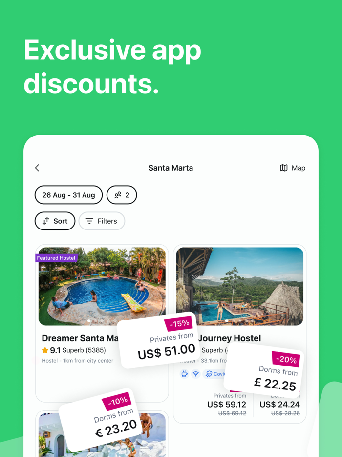 Hostelworld Hostel Travel App