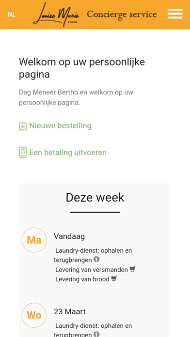 Louise Marie Concierge Service Screenshot