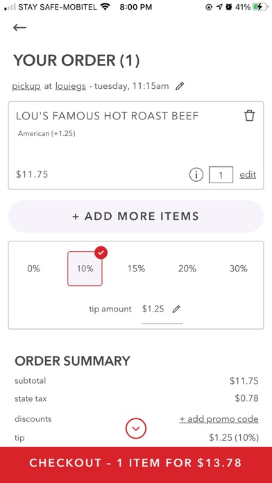 Louie G’s Roast Beef Screenshot 4 - AppWisp.com Louie G’s Roast Beef Screenshot 4 - AppWisp.com
