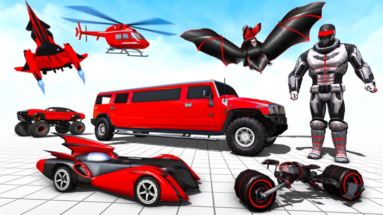 Flying Bat Robot Car Games