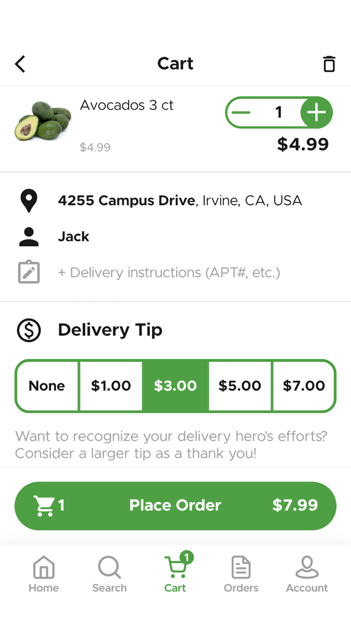 JustGo - Fast Grocery Delivery