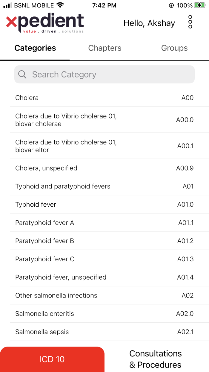 Xpedient ICD10 Search