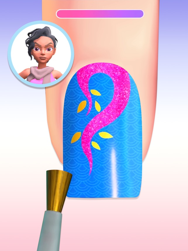 Jogo de pintar unhas salão de beleza 3D versão móvel andróide iOS