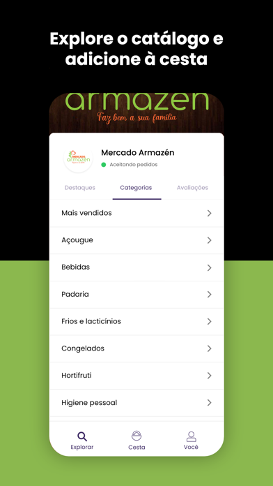 Mercado Armazén Screenshot