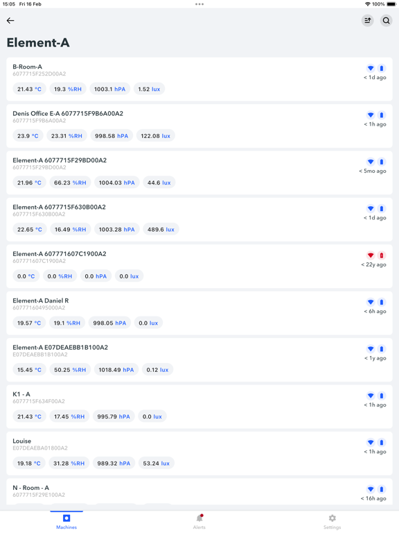 Elemental Machines iPad screenshot 4 - Business app