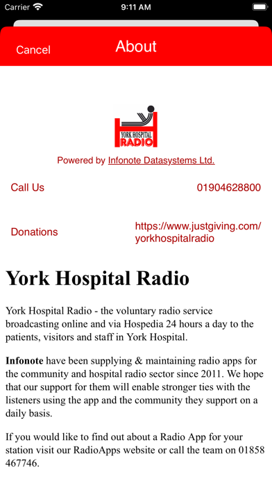 Screenshot #2 pour York Hospital Radio