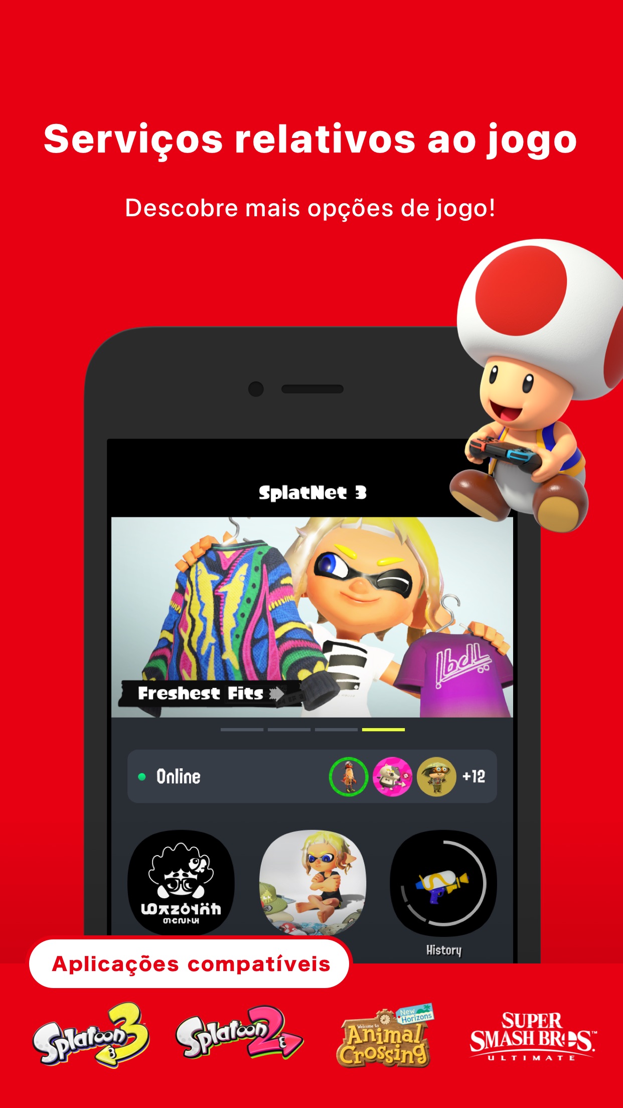 Screenshot do app Nintendo Switch Online