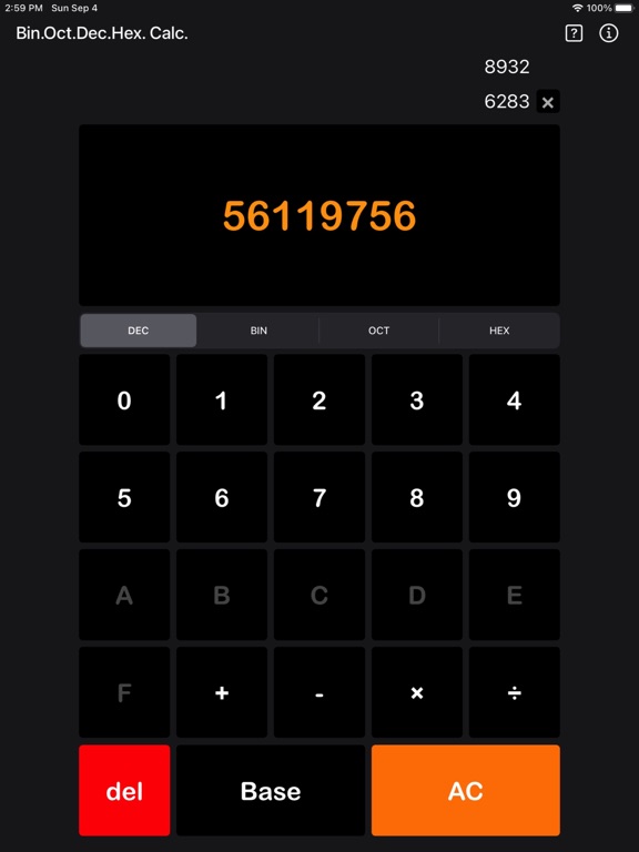 Bin Oct Dec Hex Calculator screenshot 11