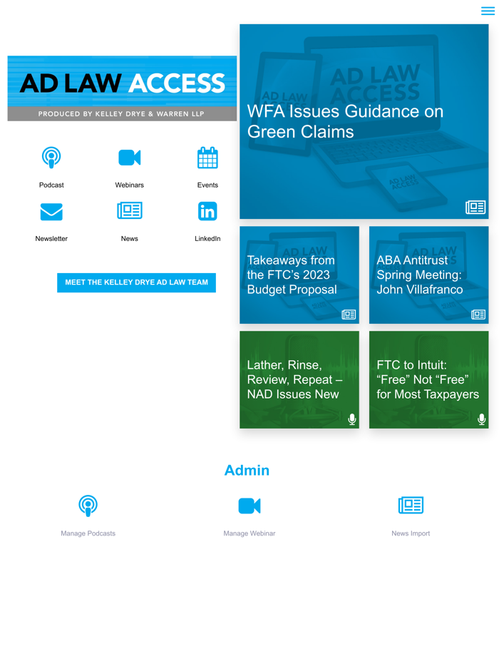 Kelley Drye AD Law Access