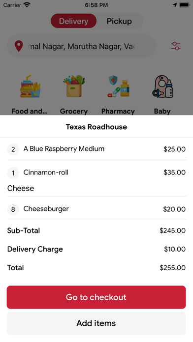 Foodmine Ordering Screenshot