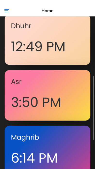 Muslim Prayer Times App Screenshot