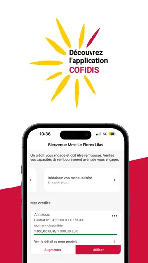 Capture d'écran de Cofidis Crédit Et Assurance sur iPhone 1