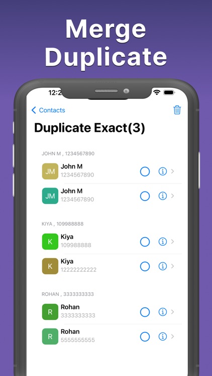 Duplicate Contacts Cleanup App