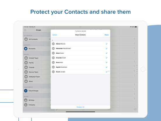 Contacts Groups - Email & text iPad screenshot 6 - Productivity app