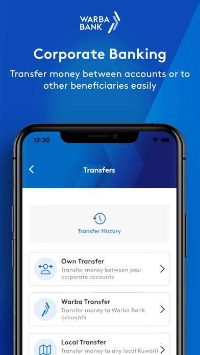 Corporate Banking Screenshot