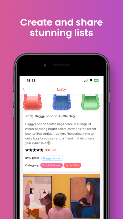 Listy - Your world listed Screenshot