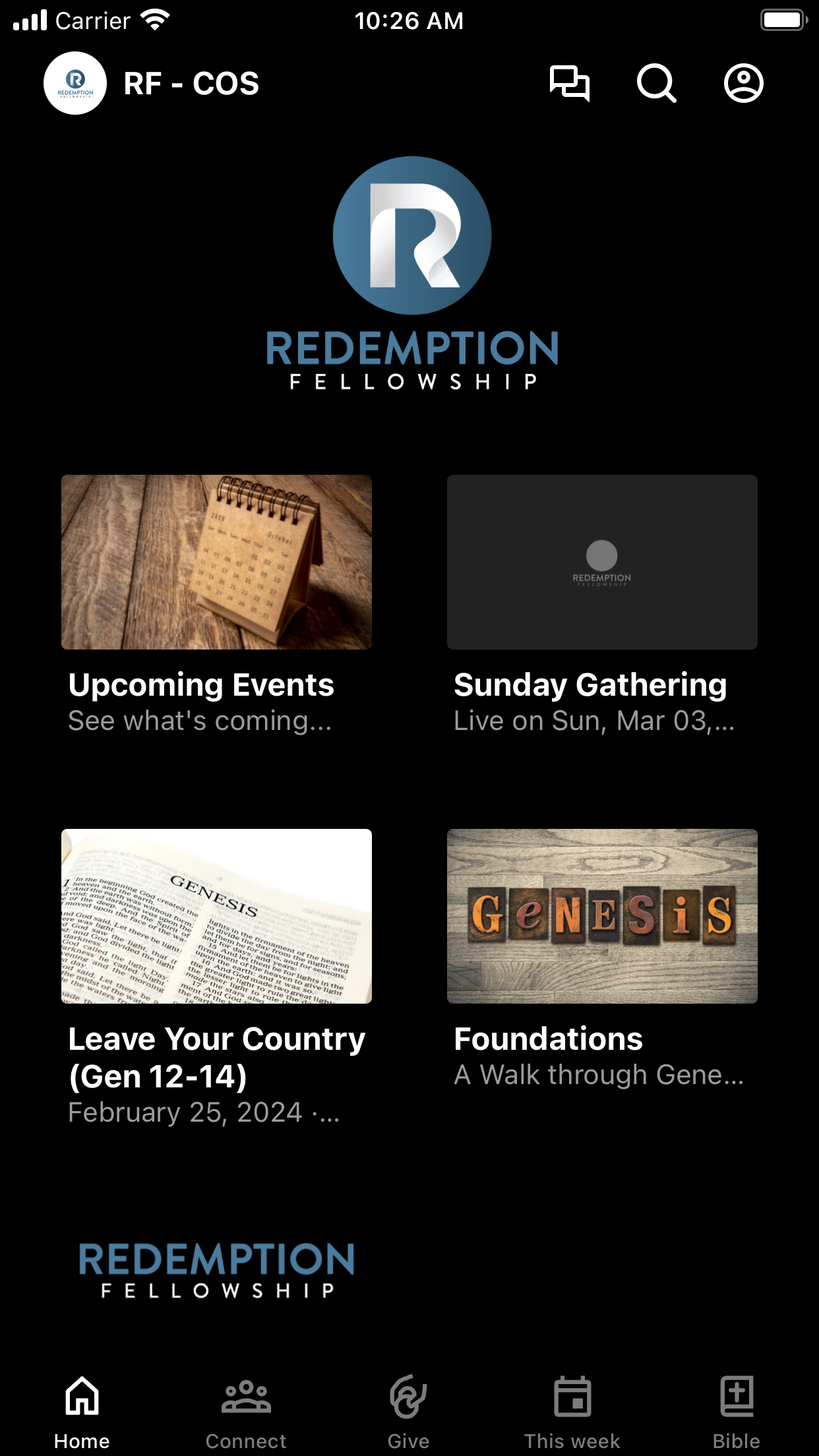 Redemption Fellowship COS