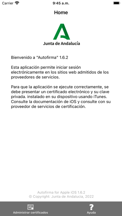 Autofirma Junta de Andalucía Screenshot