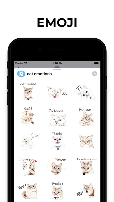Cat - Emoji smiley & Stickers Screenshot