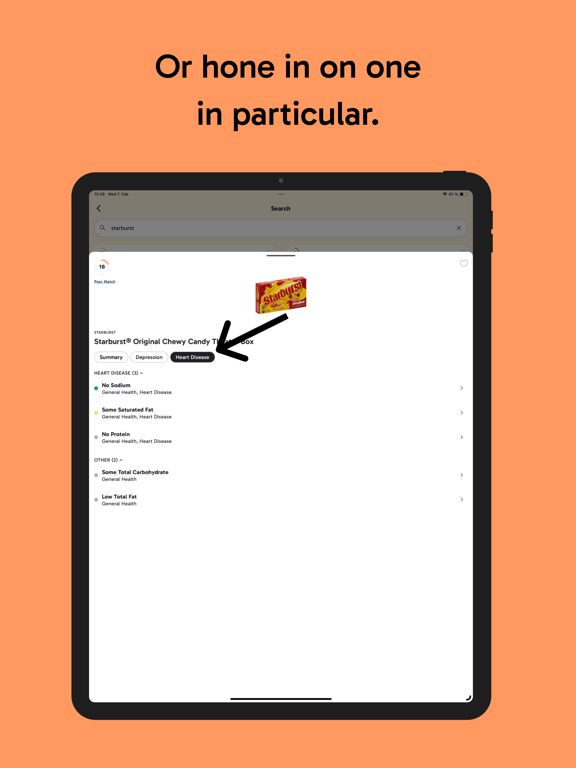Sesame: Healthy Food Scanner iPad screenshot 4 - Health & Fitness app