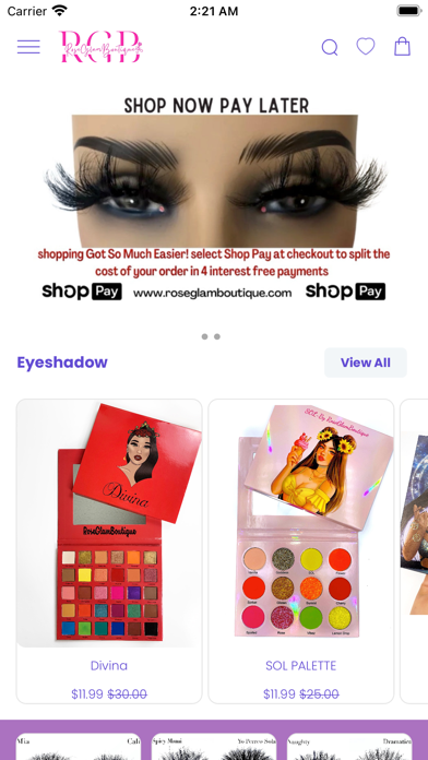 RoseGlamBoutique Screenshot