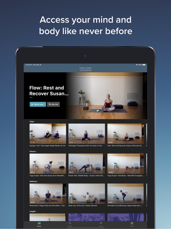 Down Under On Demand iPad screenshot 2 - Health & Fitness app