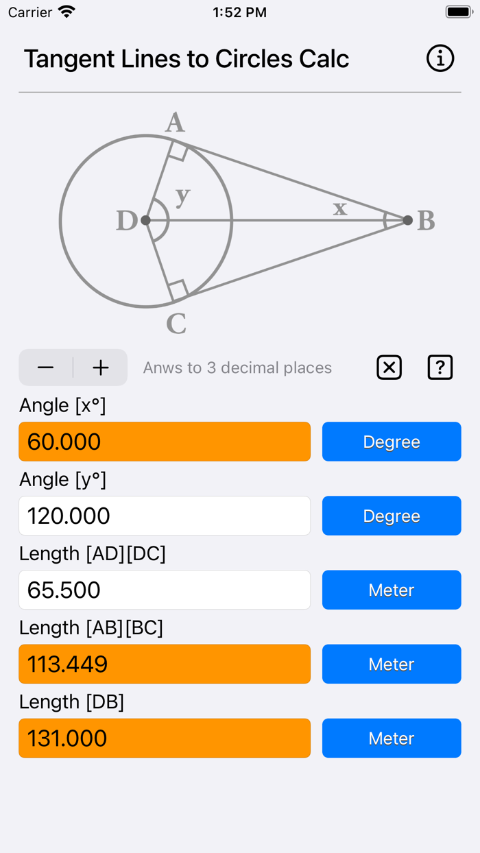 Tangent Lines to Circles Calc