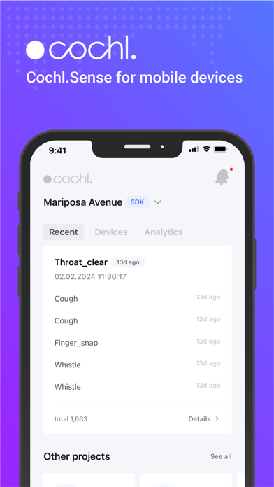Cochl.Sense Notification Screenshot