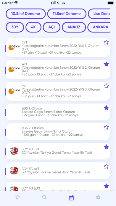 Sınav Takvimi Screenshot