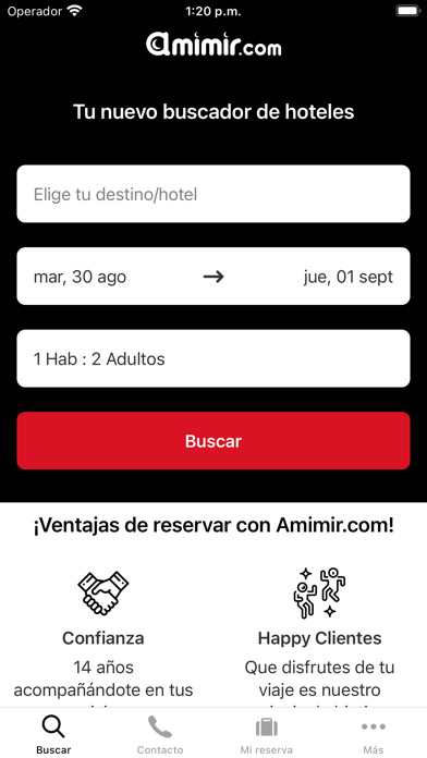 Screenshot #1 pour Amimir.com - Offres d'Hôtels