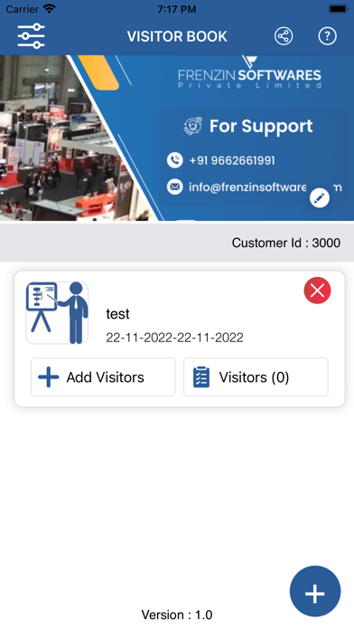 Visitor Book App Screenshot