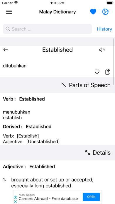 Smart Malay Dictionary Screenshot