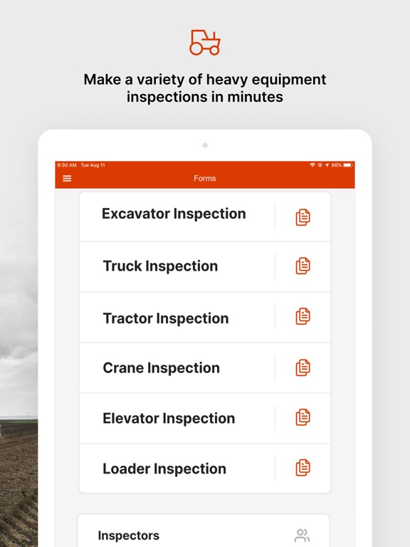 Screenshot #6 pour Heavy Equipment Inspection App