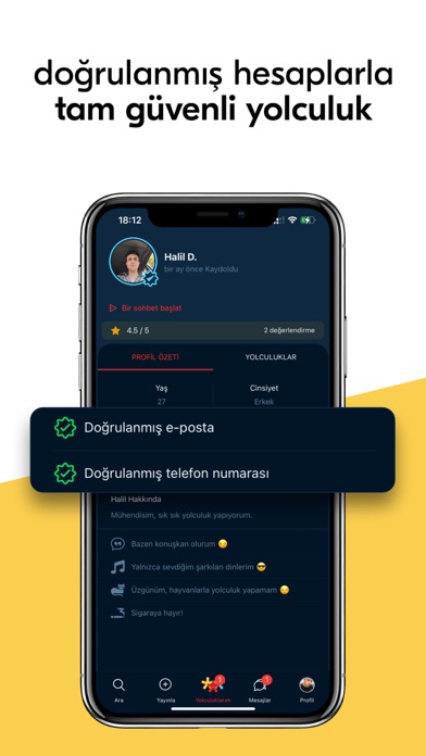 Jurnal: yolculuk paylaşımı Screenshot