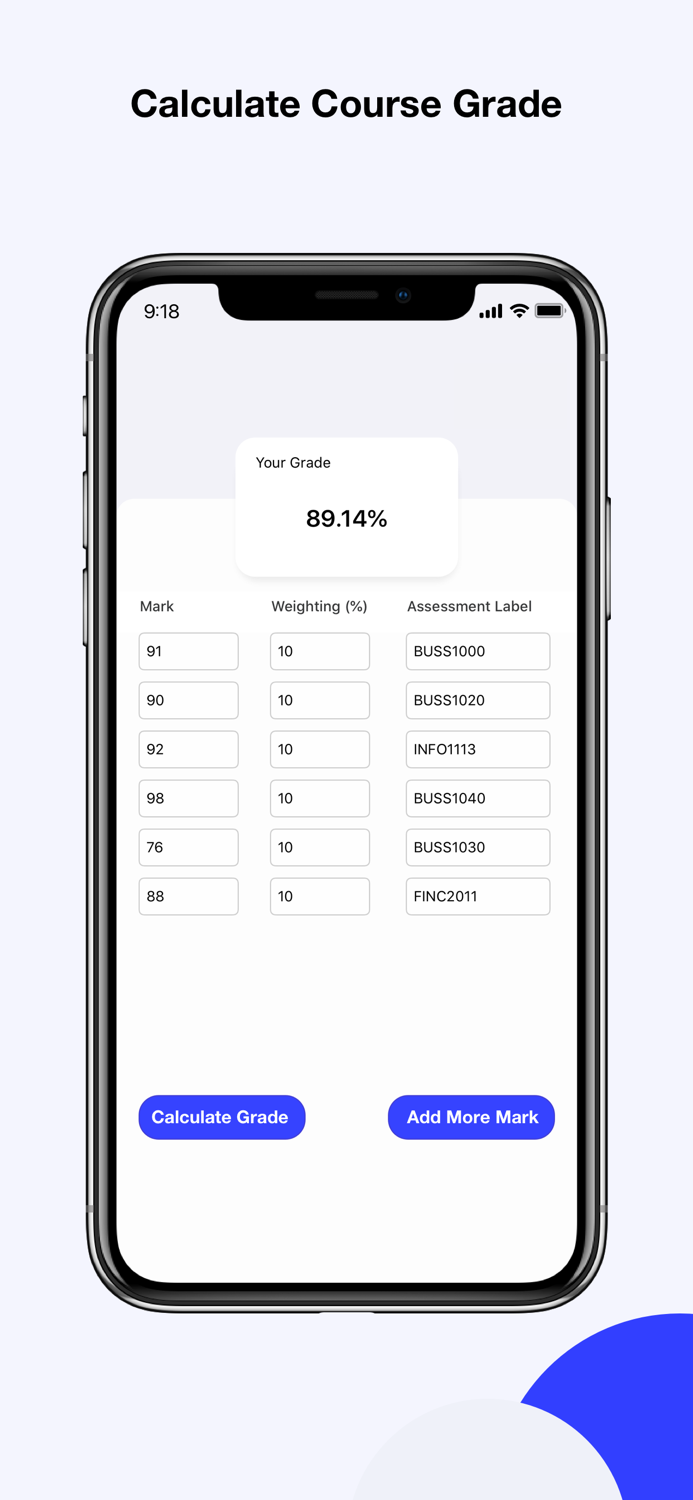 University Grade Calculator