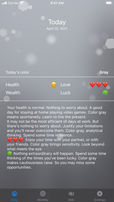 Color Horoscope Screenshot