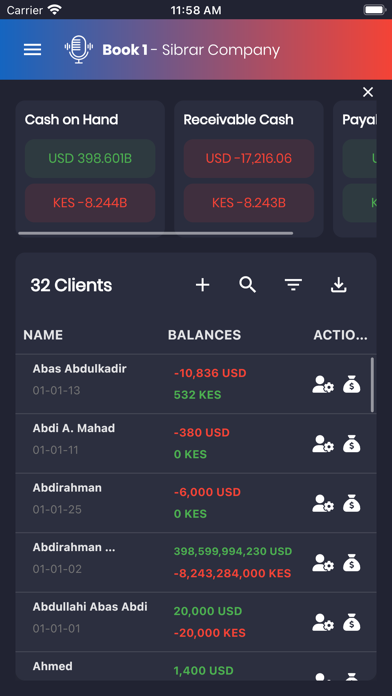 TickAccount Admin Screenshot