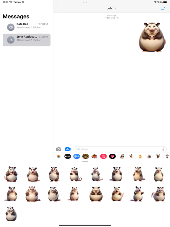 Screenshot #4 pour Fat Opossum Stickers