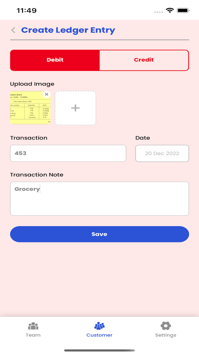 Ledgerbook - Personal Account