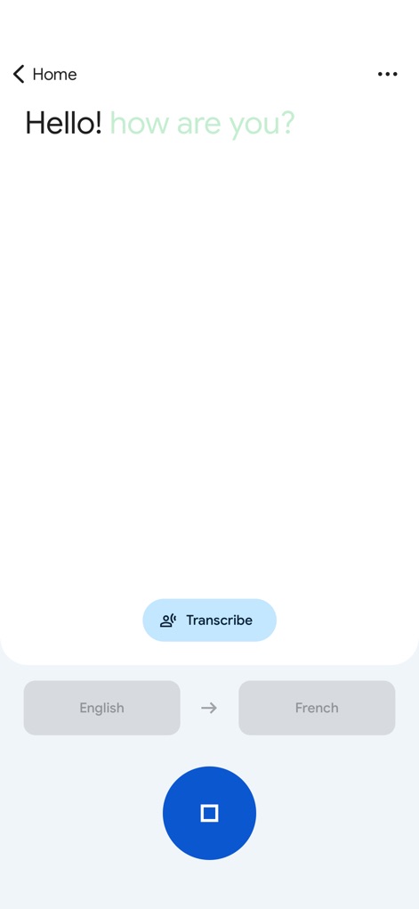 Google Translate - Real-time Transcription
