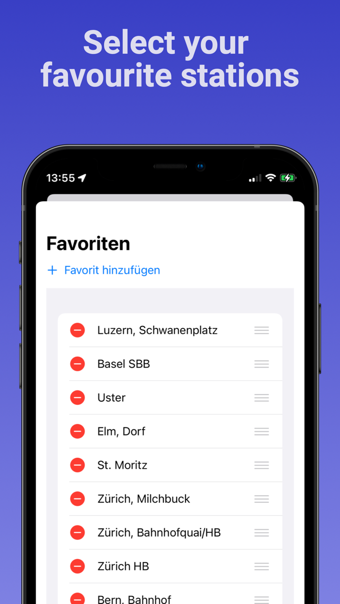 Raily Swiss Transport Widget