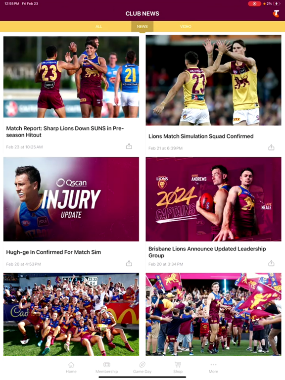Screenshot #5 pour Brisbane Lions Official App