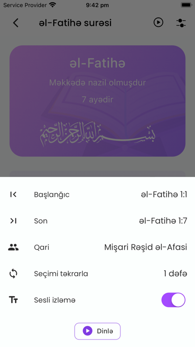 Qurani kərim və məalı Screenshot