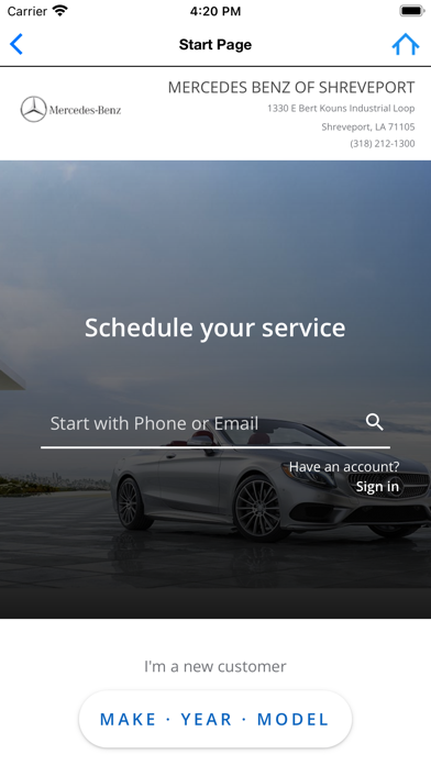 Mercedes-Benz of Shreveport Screenshot