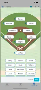 Baseball Lineup Cards screenshot #4 for iPhone