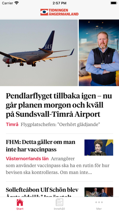 Tidningen Ångermanland Screenshot