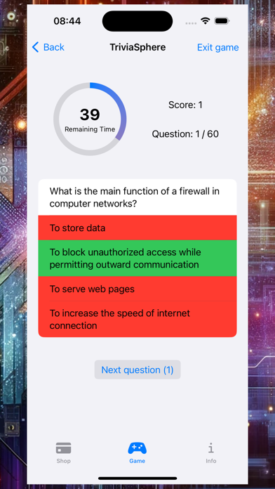 TriviaSphere Screenshot