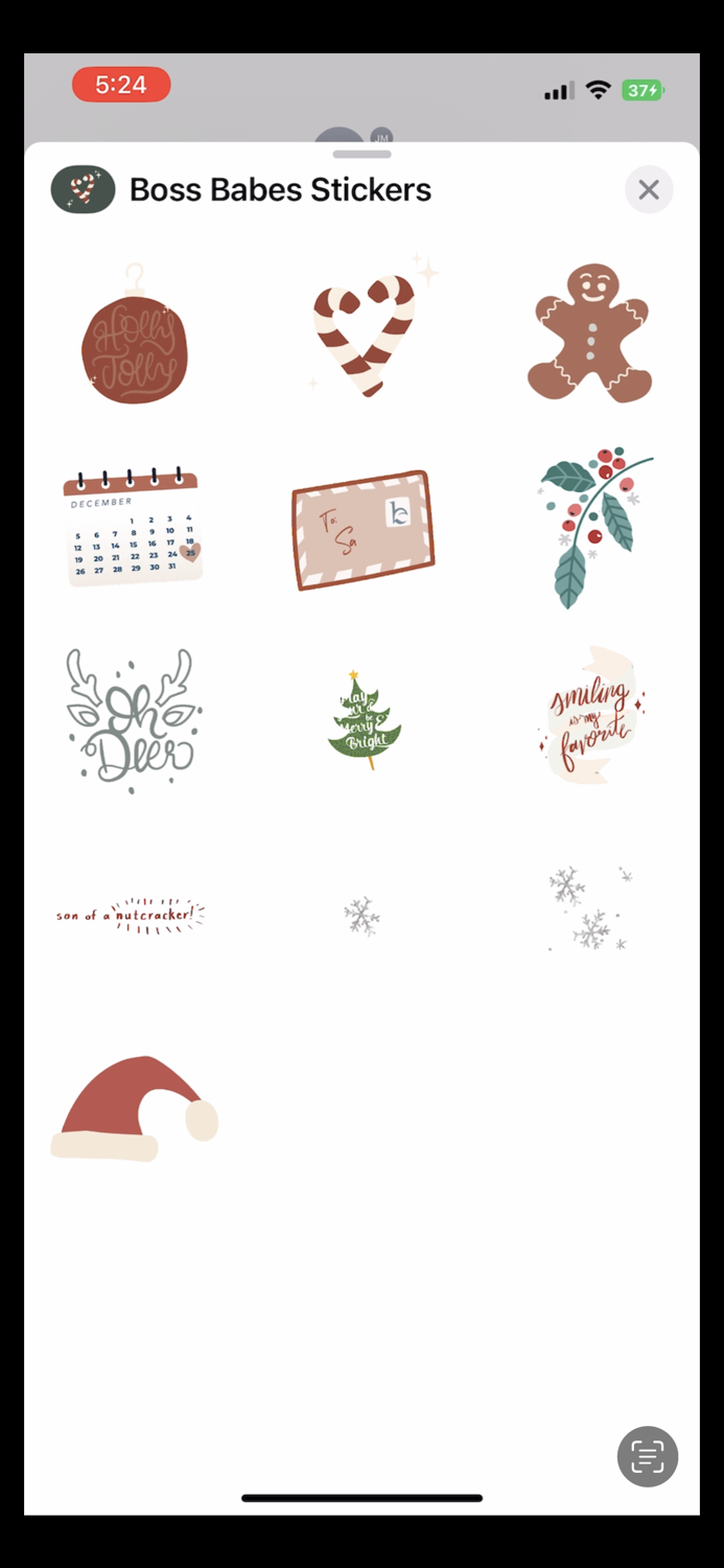 BBE Holiday Glow Stickers