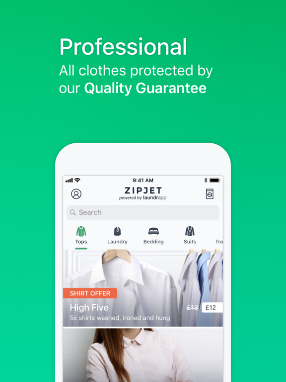 Zipjet powered by Laundryheap iPad screenshot 1 - Lifestyle app