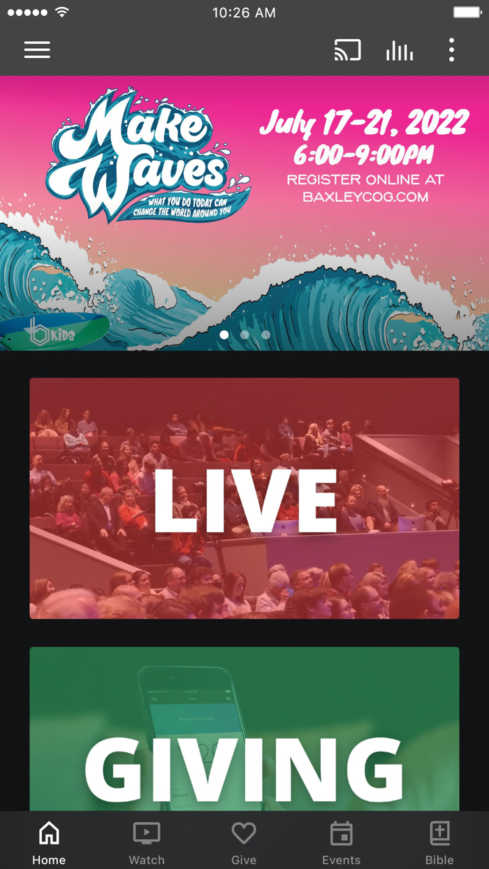 Baxley Church of God App